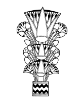 A coloring page of the old egypt